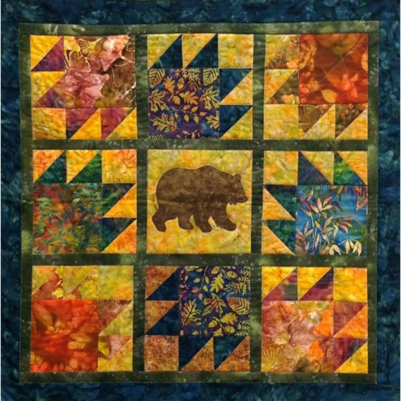 Shepards Gate - Bearly Fall - Designed by Sandra Coffman - Size 35" x 35" - Picture 2 of 3